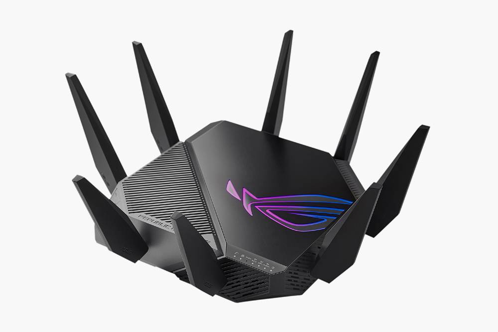 Asus Rog Rapture GT-AXE11000 — один из самых быстрых роутеров на планете с поддержкой Wi-Fi 6e. Может передавать данные со скоростью до 2,4 Гбит/с. Источник: market.yandex.ru