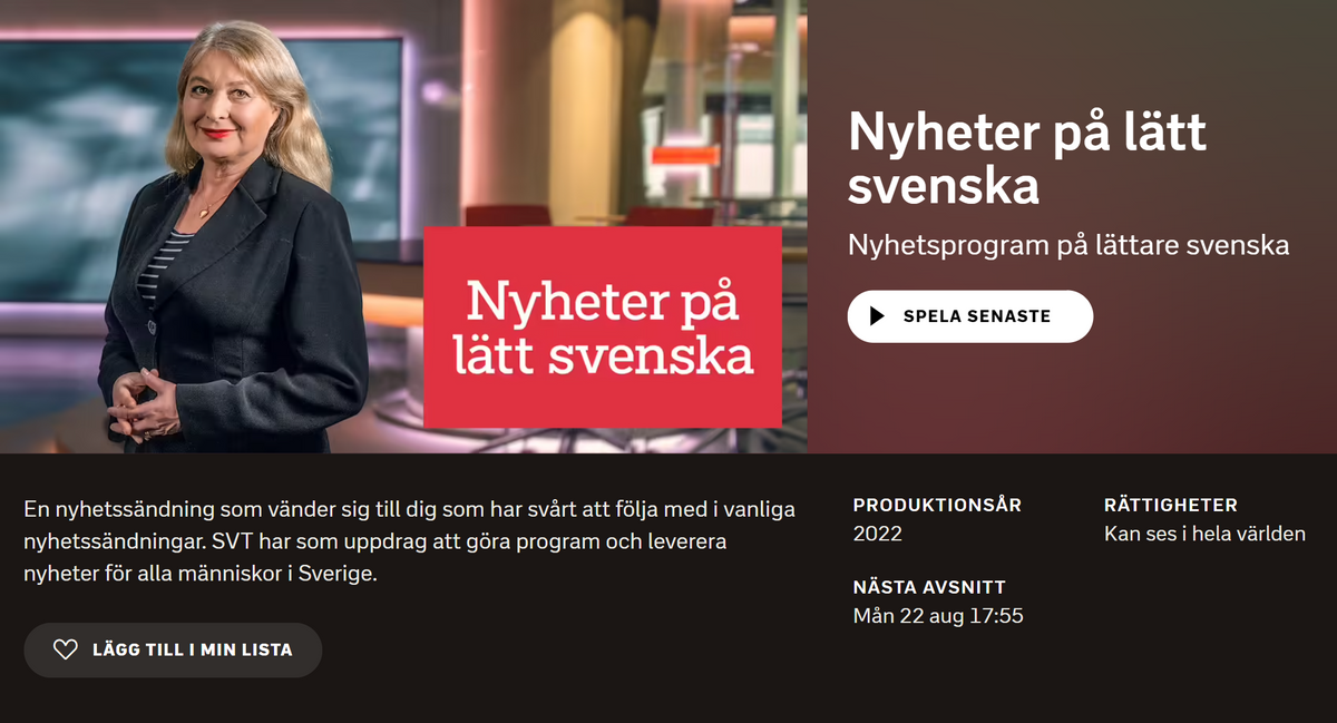 «Новости на простом шведском» выходят регулярно