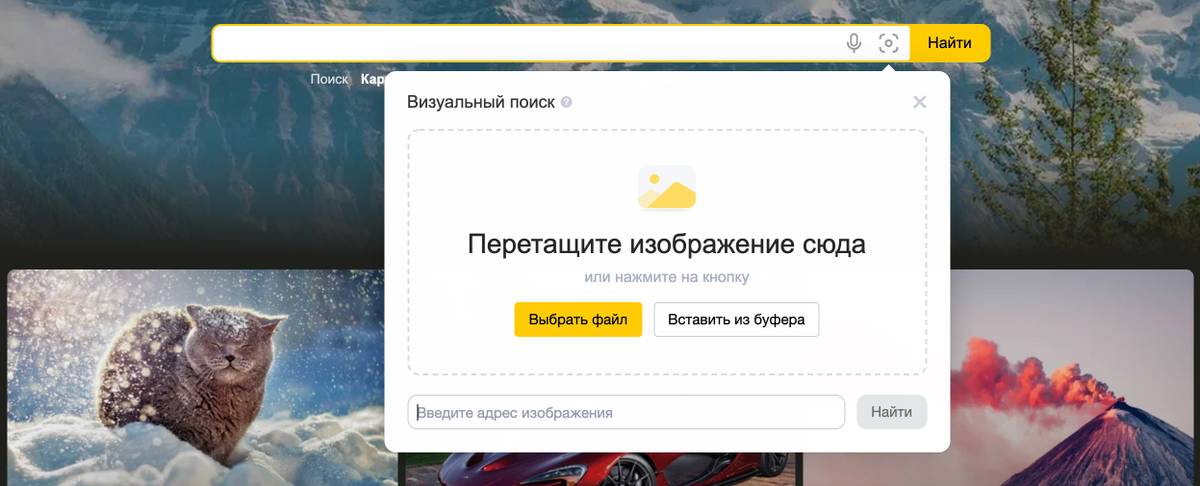 Загрузив изображение, нажмите кнопку «Найти». Источник: «Яндекс-картинки»