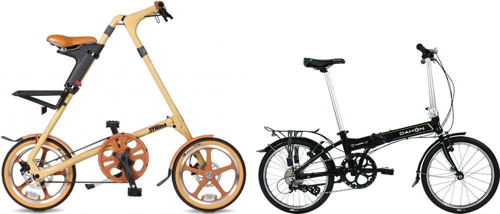 Складные велосипеды «Стрида» и «Дахон». Источники: strida.ru и dahonbike.ru