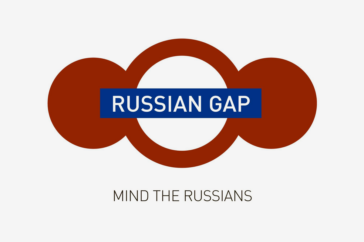 Первый логотип проекта Russian Gap. Через год нам пришлось его поменять из-за претензий юристов