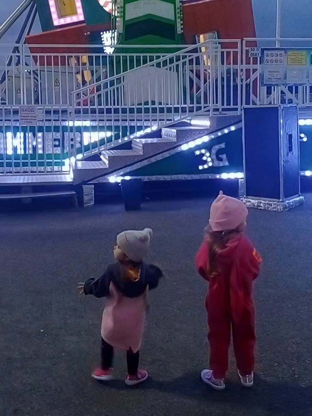 Первые две погодки на прогулке