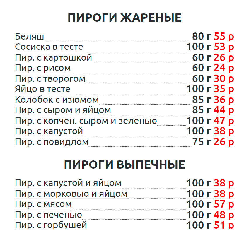 Меню в пирожковой на Московском. Цены не как в СССР, но ниже, чем в среднем по городу. Источник: пирожковая.рф