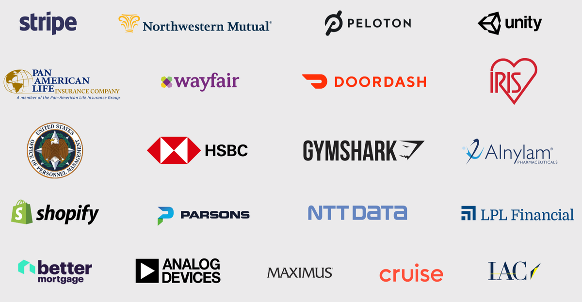 Логотипы некоторых клиентов Slack. Источник:&nbsp;презентация компании, слайд&nbsp;15