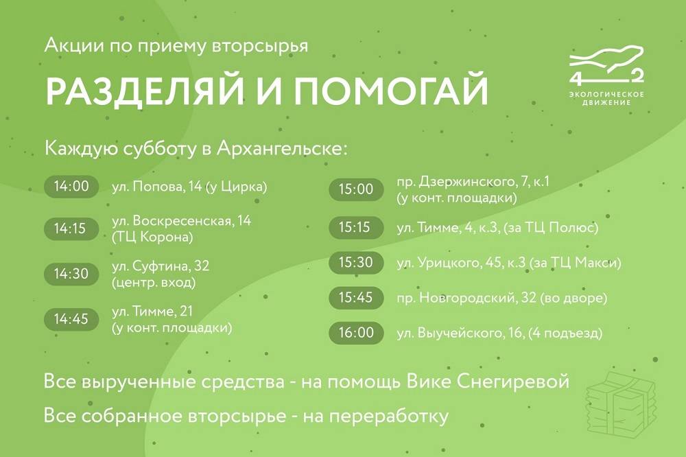 Так выглядит плакат акции «Разделяй и&nbsp;помогай» в&nbsp;Архангельске. Похожие акции наверняка проводятся и&nbsp;в&nbsp;вашем городе. Источник: vk.com