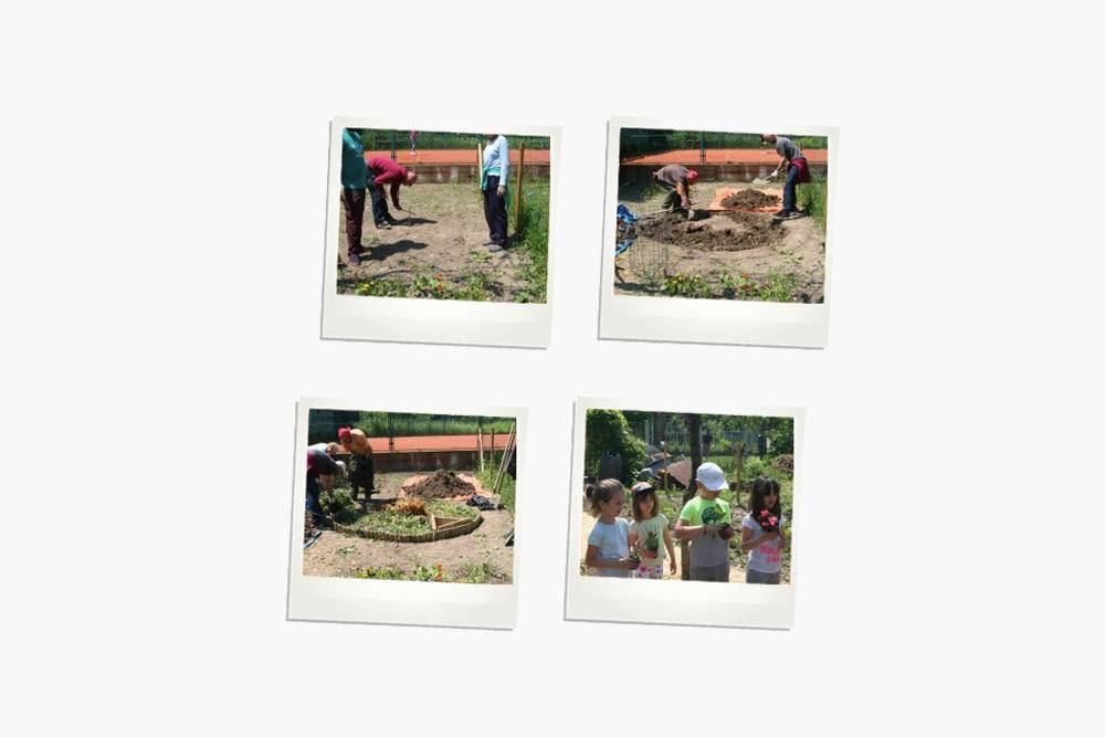 На сайте садика опубликованы фото огорода, в котором дети любят проводить время
