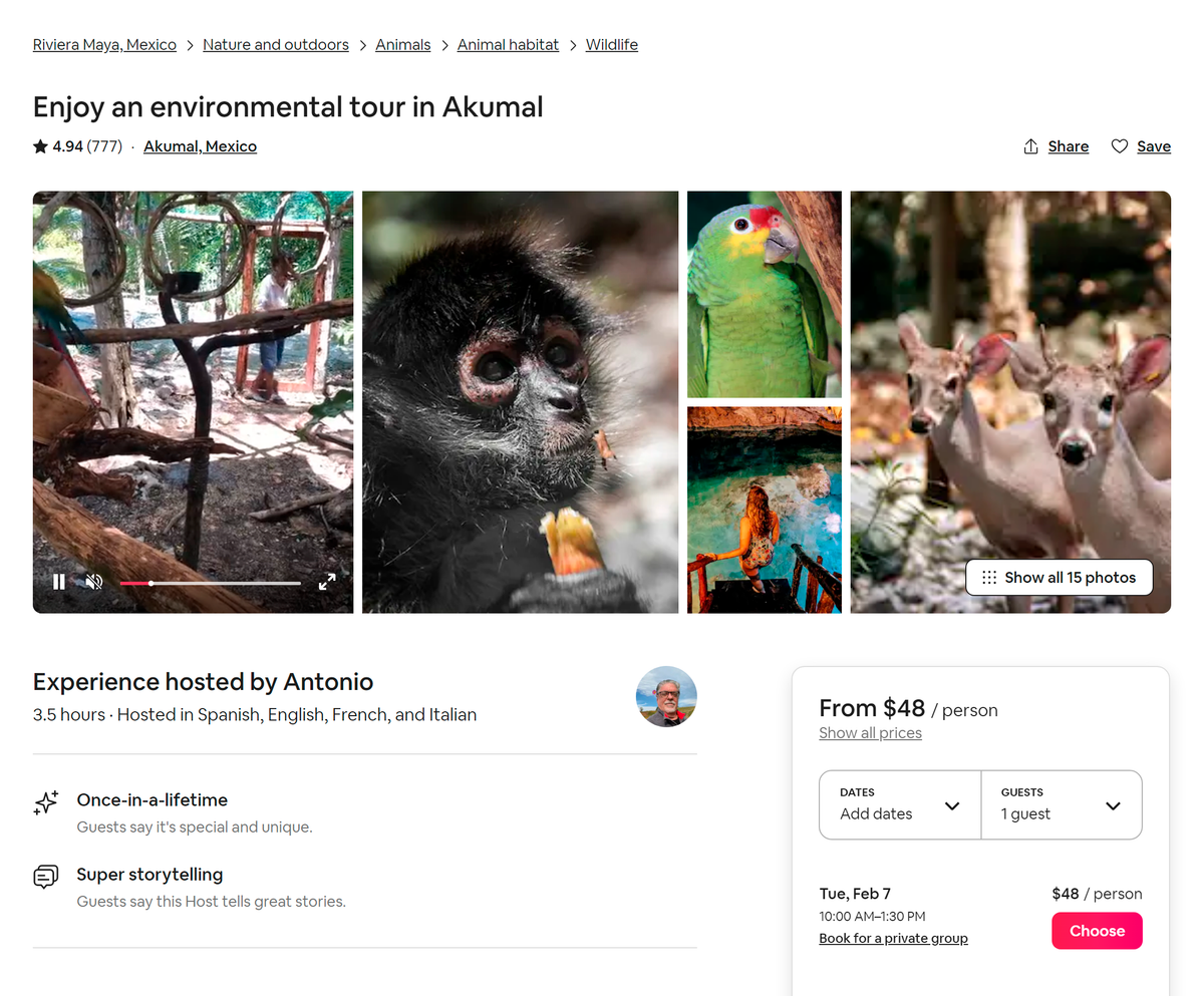 Я забронировала этот тур на Airbnb. Источник: airbnb.com