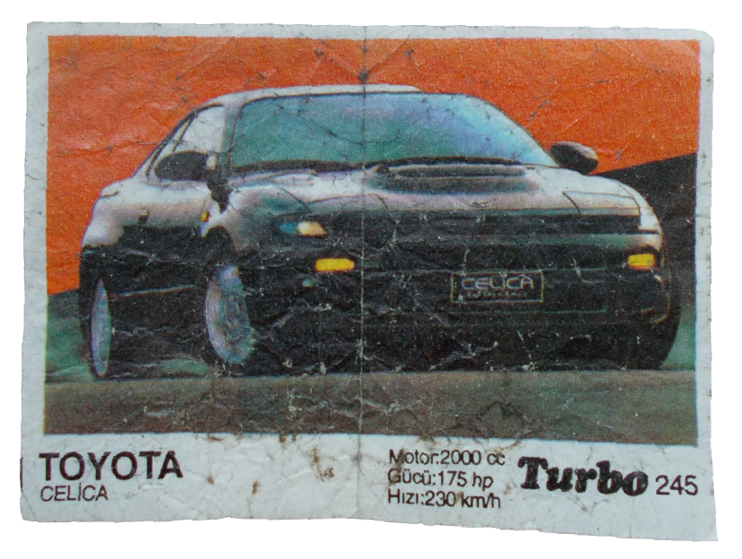 Как в «Турбо»: Тойота Селика. Можно даже найти модель помоложе, чем на вкладыше