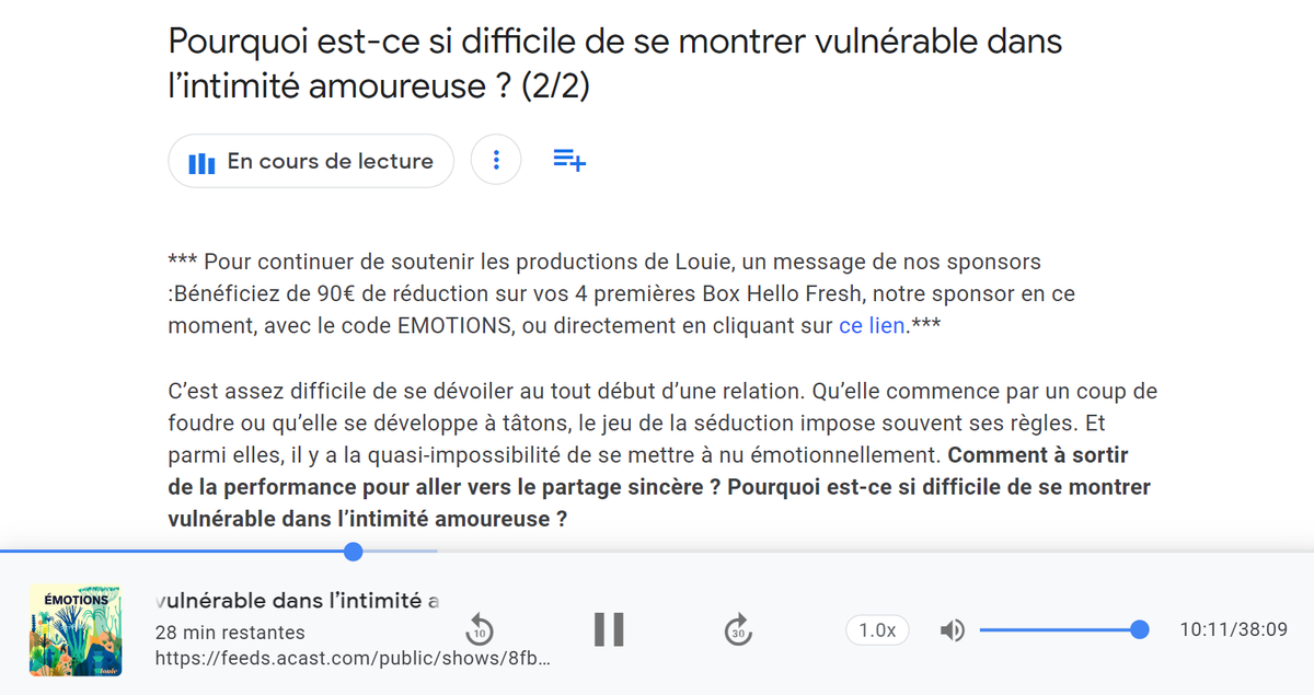 Все подкасты я слушаю в Google Podcasts, в сервисе можно ускорить или замедлить аудио, очень удобно. Источник: podcasts.google.com