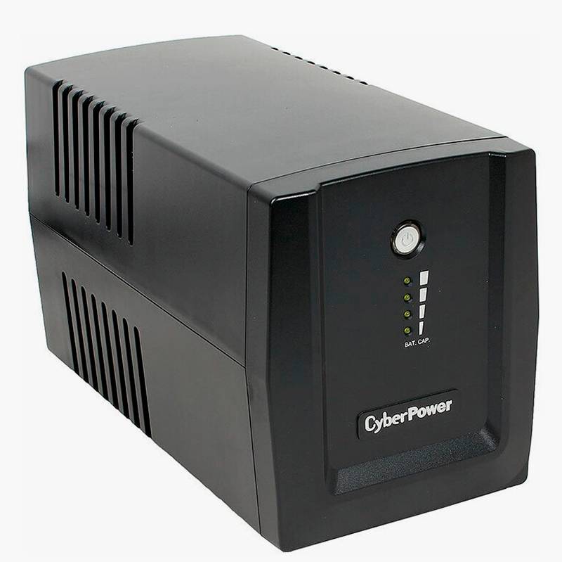 CyberPower UT2200EI — самый бюджетный вариант, соответствующий нашим критериям: 1320&nbsp;ватт реальной мощности, четыре минуты работы при&nbsp;полной нагрузке, фильтрация помех и возможность замены аккумулятора. Обойдется в 11 500 <span class=ruble>Р</span>