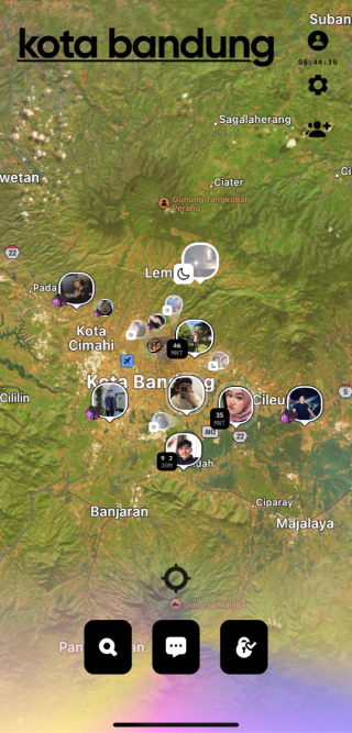 Карта с местоположением друзей в Zenly. Источник: twitter.com
