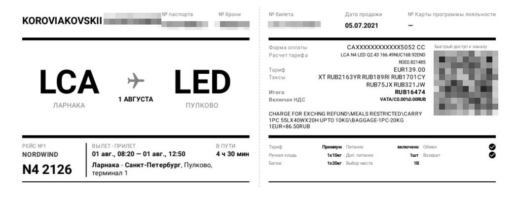 Самый дорогой билет в нашей поездке оказался у мужа