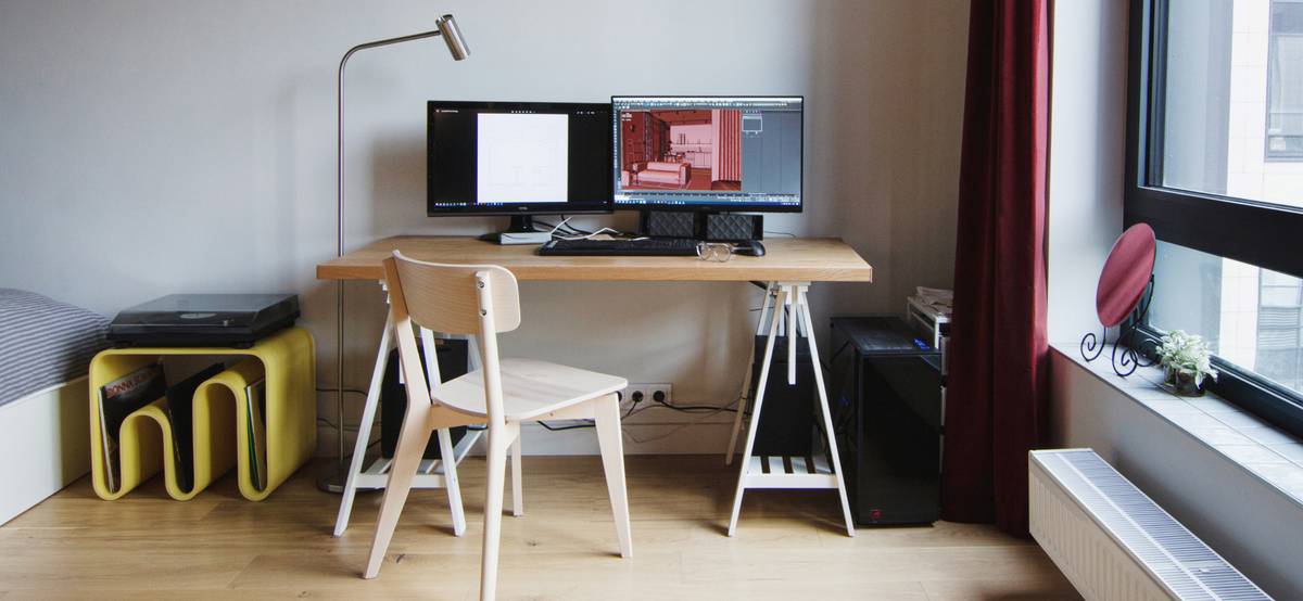 Рабочее место: стол дизайнера, сделанный своими руками