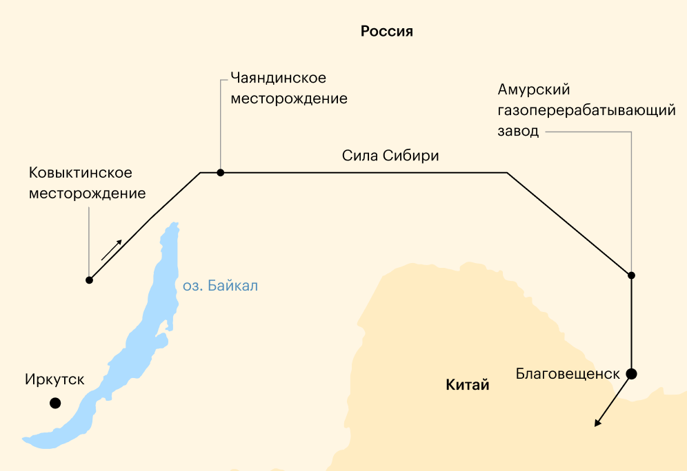 Расположение Амурского ГПЗ. Источник: «Газпром»