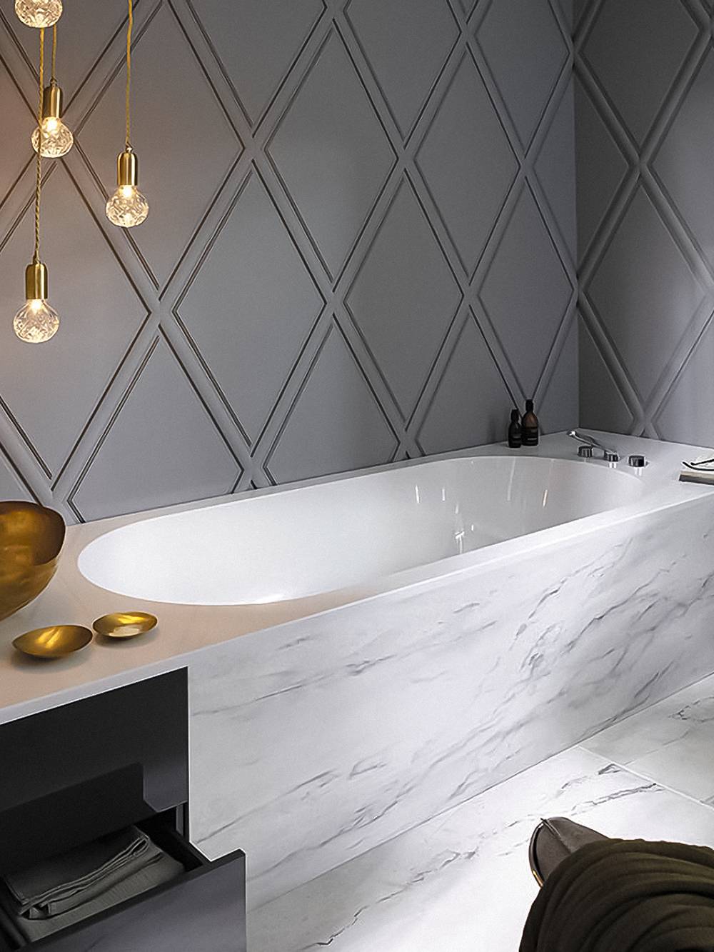 Ванна встроенная в плитку размеры