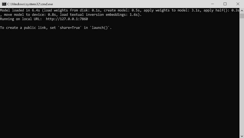 Так выглядит локальный запуск Stable&nbsp;Diffusion