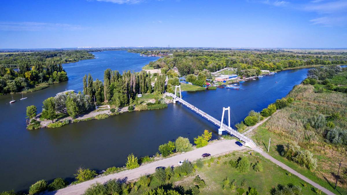 подвесной мост в азове