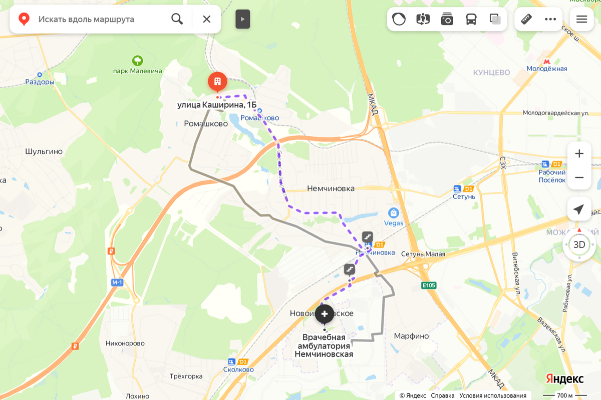 Ближайшая поликлиника сейчас в Новоивановском — это&nbsp;час с небольшим на маршрутках или электричках с пересадками. Источник: yandex.ru