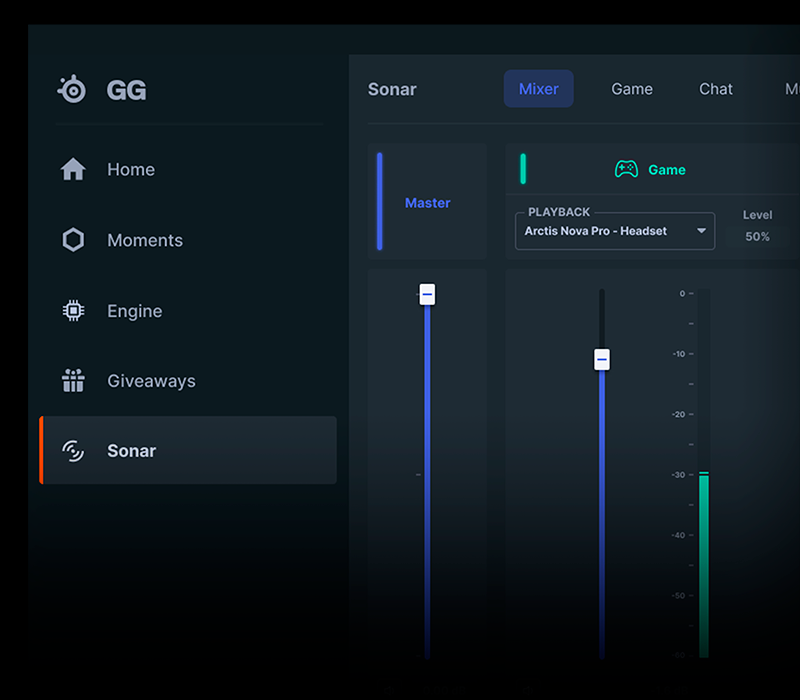 SteelSeries Sonar пригодится стримерам — в программе можно регулировать громкость потоков, чтобы зрители слышали ваш голос за звуком игры