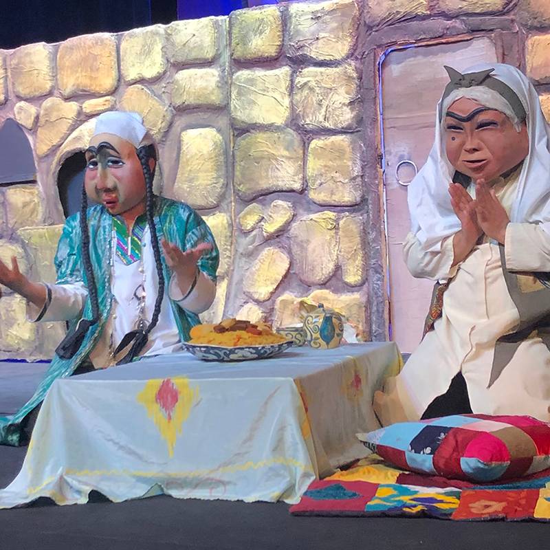 Сцена из детского кукольного спектакля «Ходжа Насреддин»