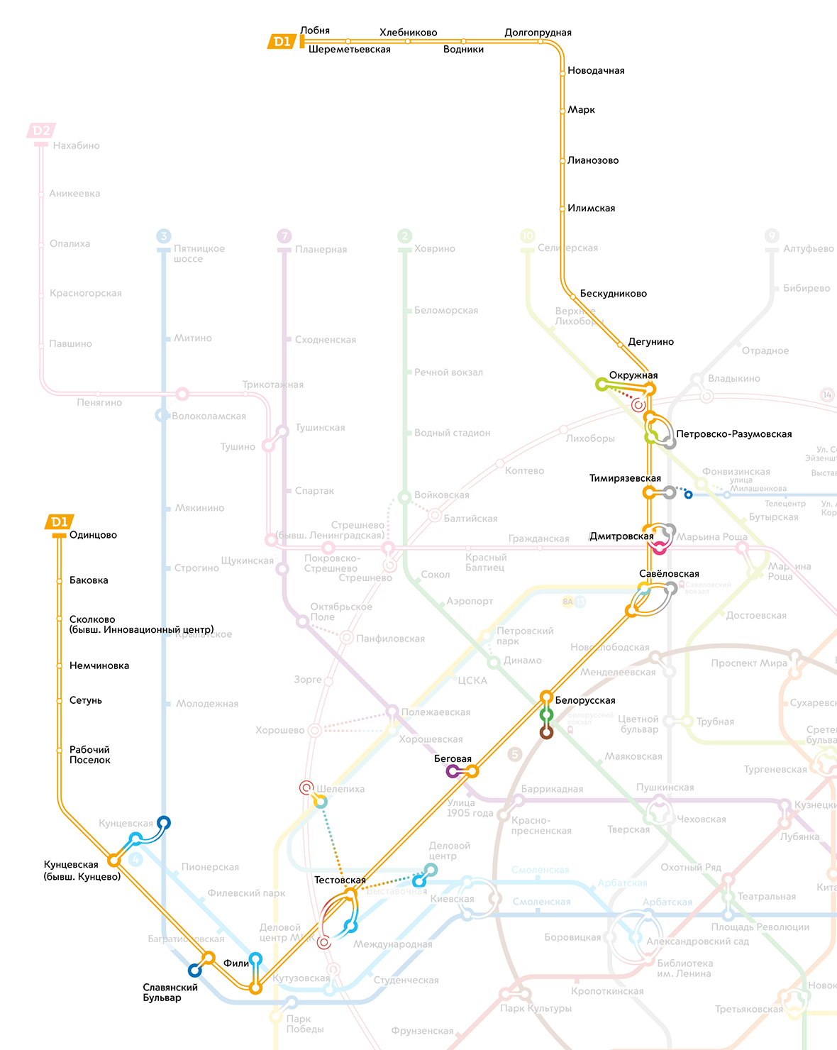 Метро сколково на схеме метро