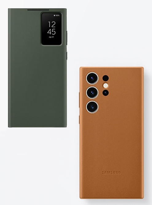 Чехол Smart View Wallet Case: зеленый, кожаный чехол Leather Case