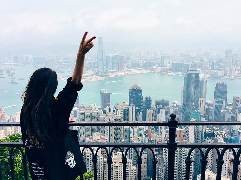 Вид с пика Виктории — самой высокой точки острова Гонконг