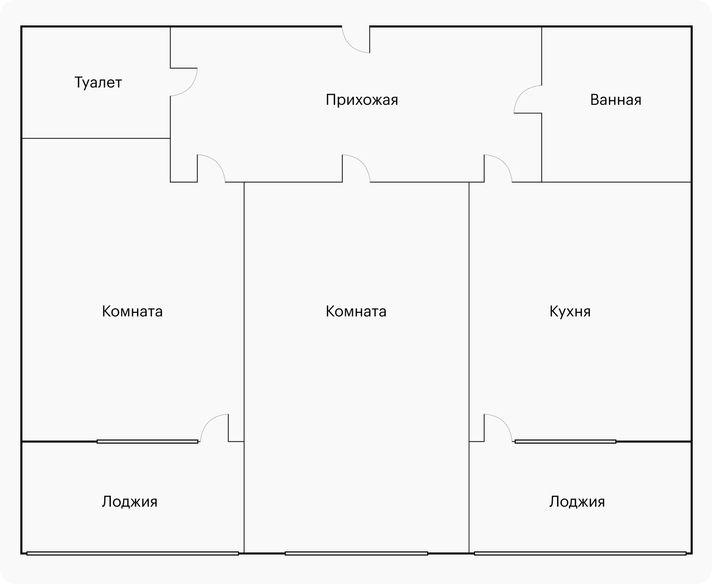 Планировка чешки 2 комнаты распашонка