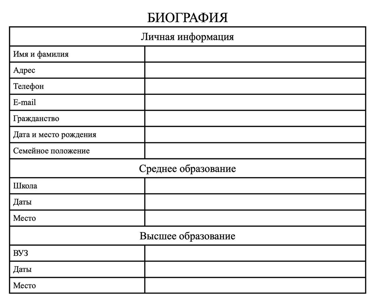 Представитель также прислал мне шаблон, который я заполнял на русском языке, а затем его переводили на немецкий