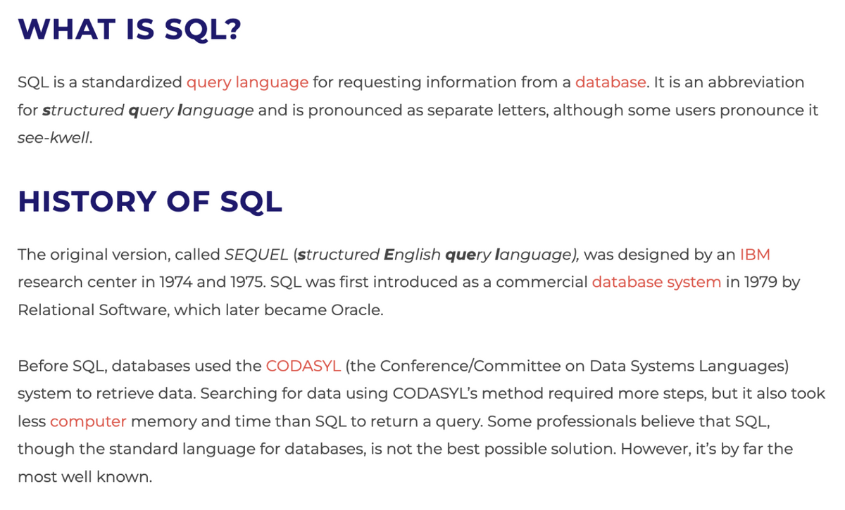 Статья про SQL — язык запросов для управления базами данных