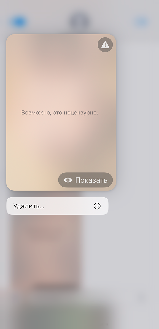 Как выглядит размытие фотографий в «Сообщениях»