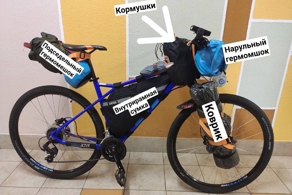 Вот как я закрепил сумки