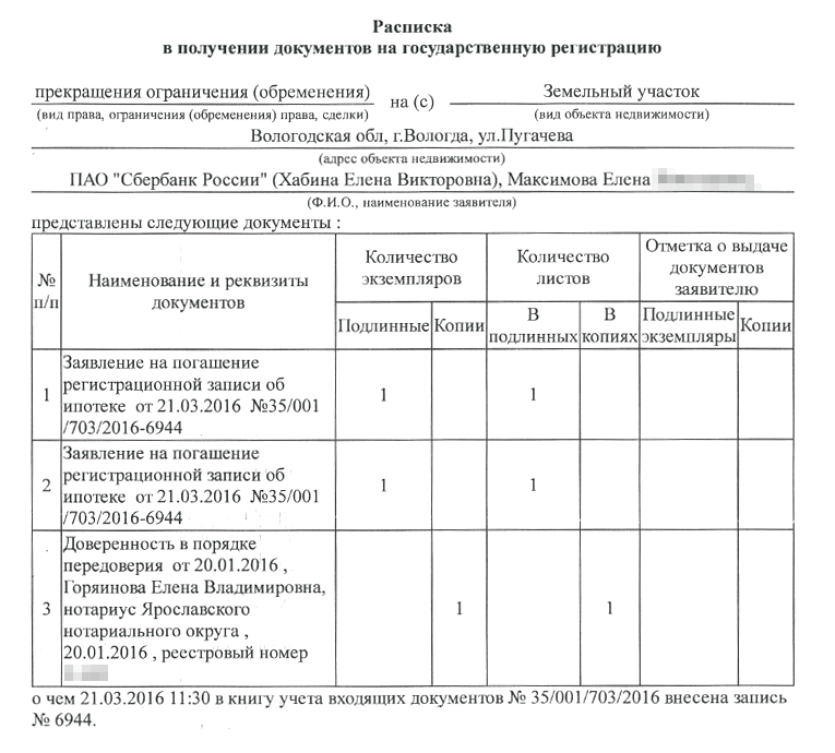 Заявление о погашении регистрационной записи об ипотеке образец росреестр