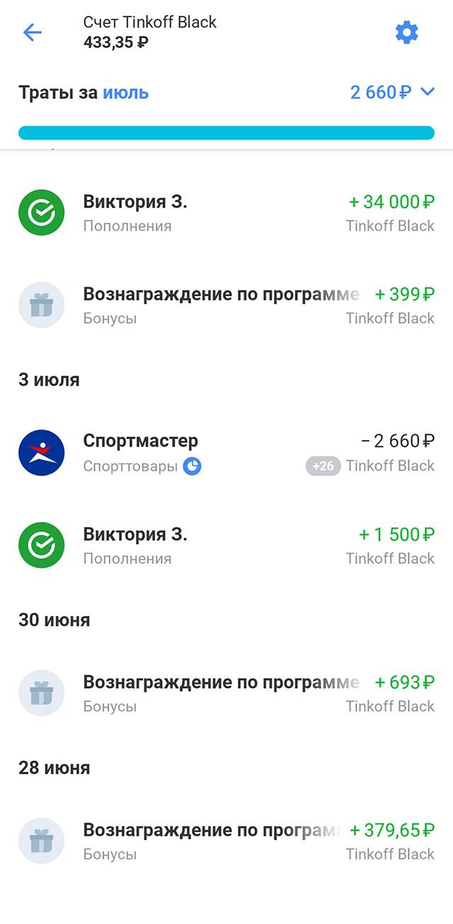 Летом я получила кэшбэк по карте «Мир» за покупки в магазинах «Спортмастер» и «Адидас»