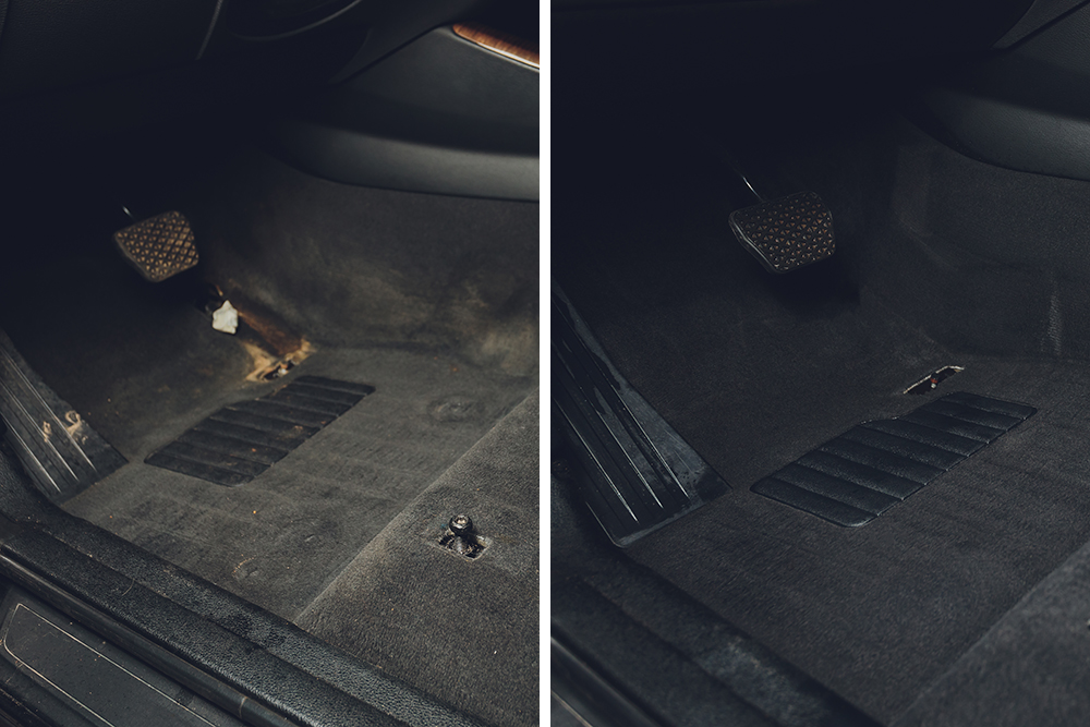 Пол автомобиля до и после детейлинга. Фото: Vershinin89 / Shutterstock