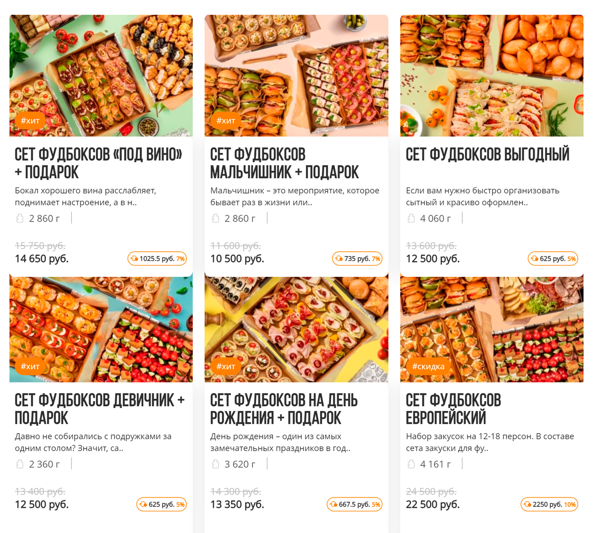 Готовые сеты стоят недешево. Источник: deliveryfood.ru