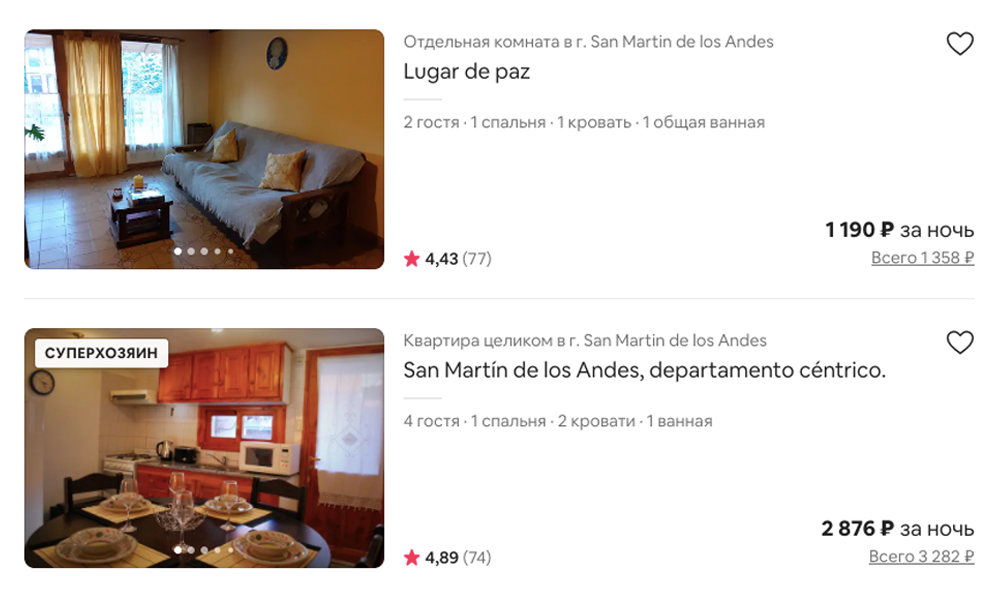 Самые дешевые опции жилья в городе Сан-Мартин-де-лос-Андес в декабре 2020&nbsp;года. В январе-феврале цены поднимаются примерно на 14%