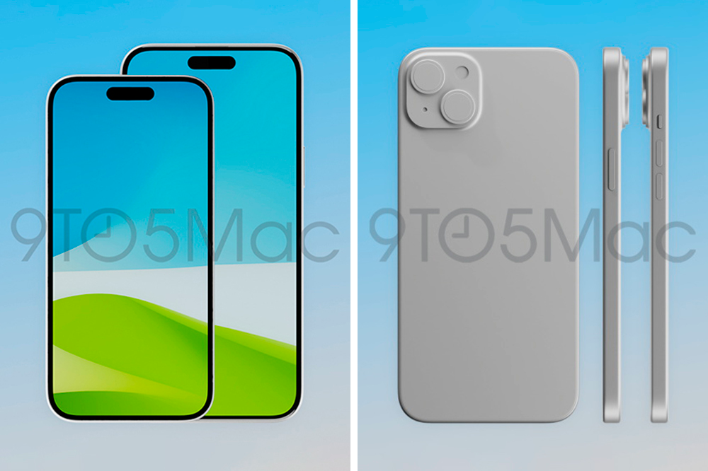 W sieci pojawiły się już trójwymiarowe układy przyszłego iPhone'a 15 i 15 Plus.  Źródło: 9to5mac.com