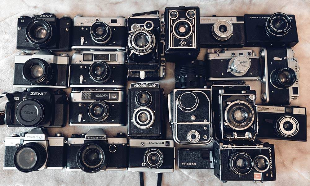 Моя коллекция пленочных фотоаппаратов неполным составом