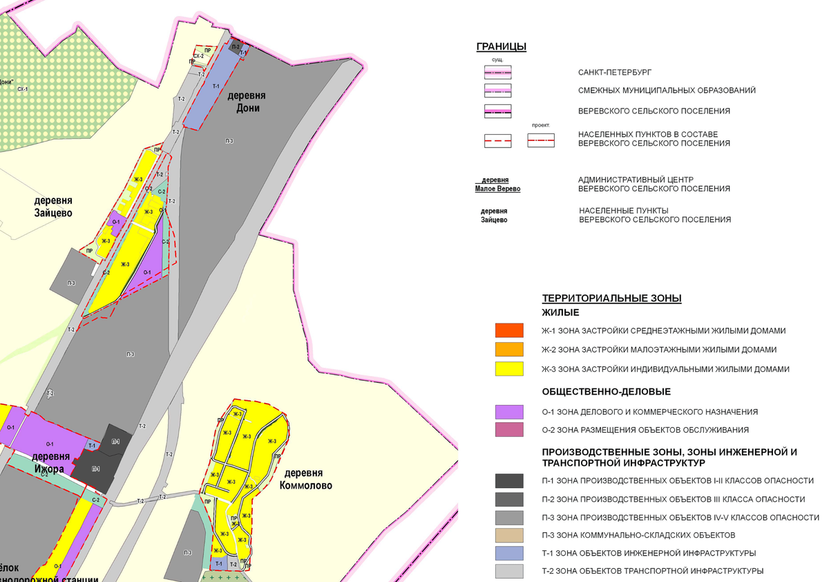 На карте схематично указываются территориальные зоны. Например, желтым выделены зоны Ж-3 для&nbsp;застройки индивидуальными жилыми домами. А зона СХ-1 — для&nbsp;ведения садоводства и дачных хозяйств