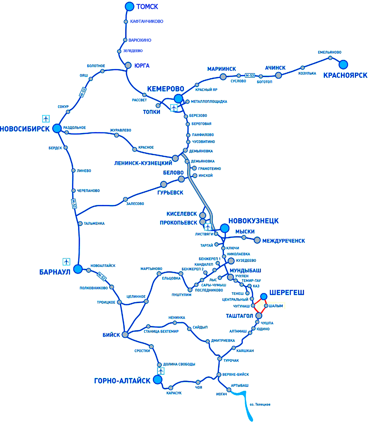 Карта кемерово бийск