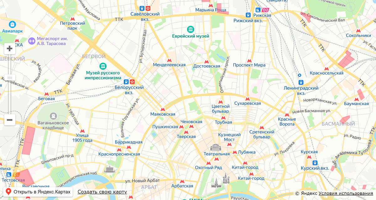 На карте видно, что Тверской район реновация почти не затронула, а вот соседние Басманный, Пресненский и Савеловский районы попали в эту программу. Источник: renobzor.ru
