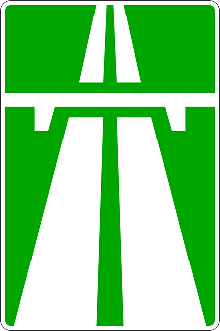 Автомагистраль. Для велосипедистов движение закрыто. Источник: ru.wikibooks.org