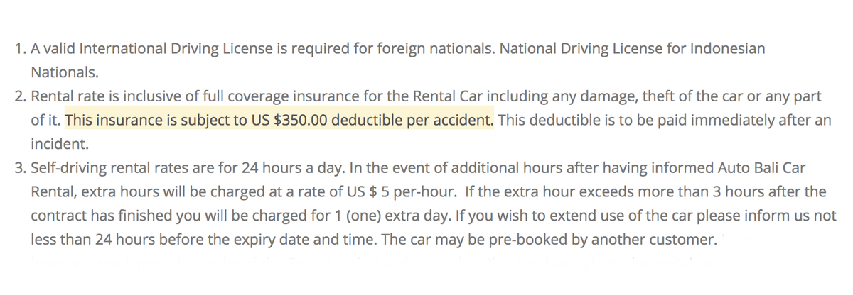 Машина застрахована, но в случае аварии требуют заплатить 350 $