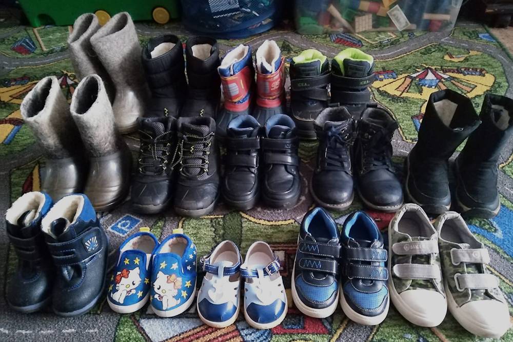 Детская обувь — ее мы собрали для&nbsp;дома малютки