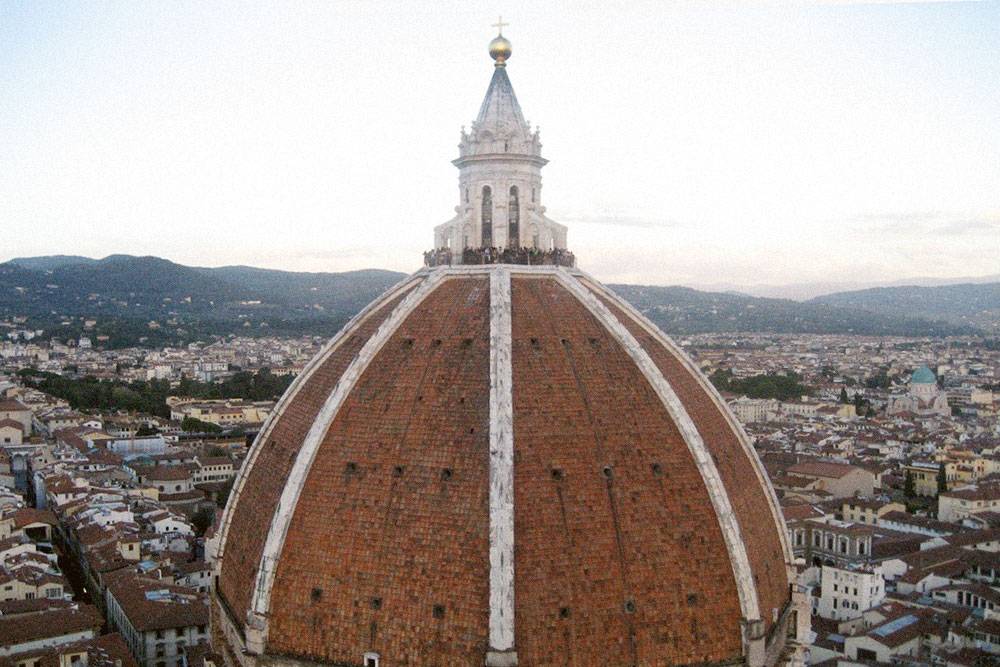 Вид на купол Дуомо с колокольни Джотто