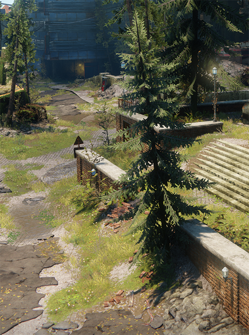 Максимальная дальность теней от растительности. Игра — Destiny 2. Источник: nvidia.com
