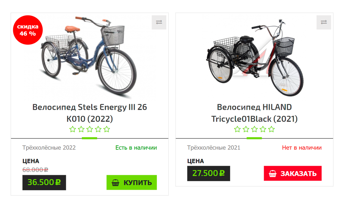 У российской фирмы Stels в продаже есть трициклы. Источник: stelstour.ru