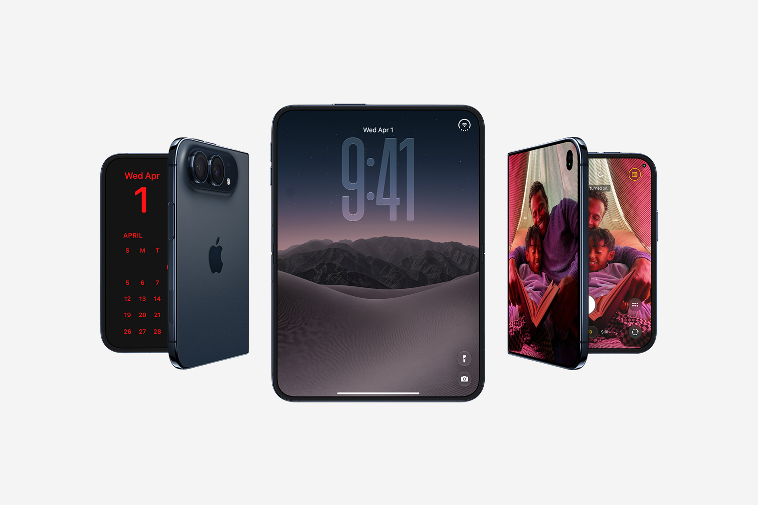 iPhone Duo в темно-синем цвете — полностью раскрытый
