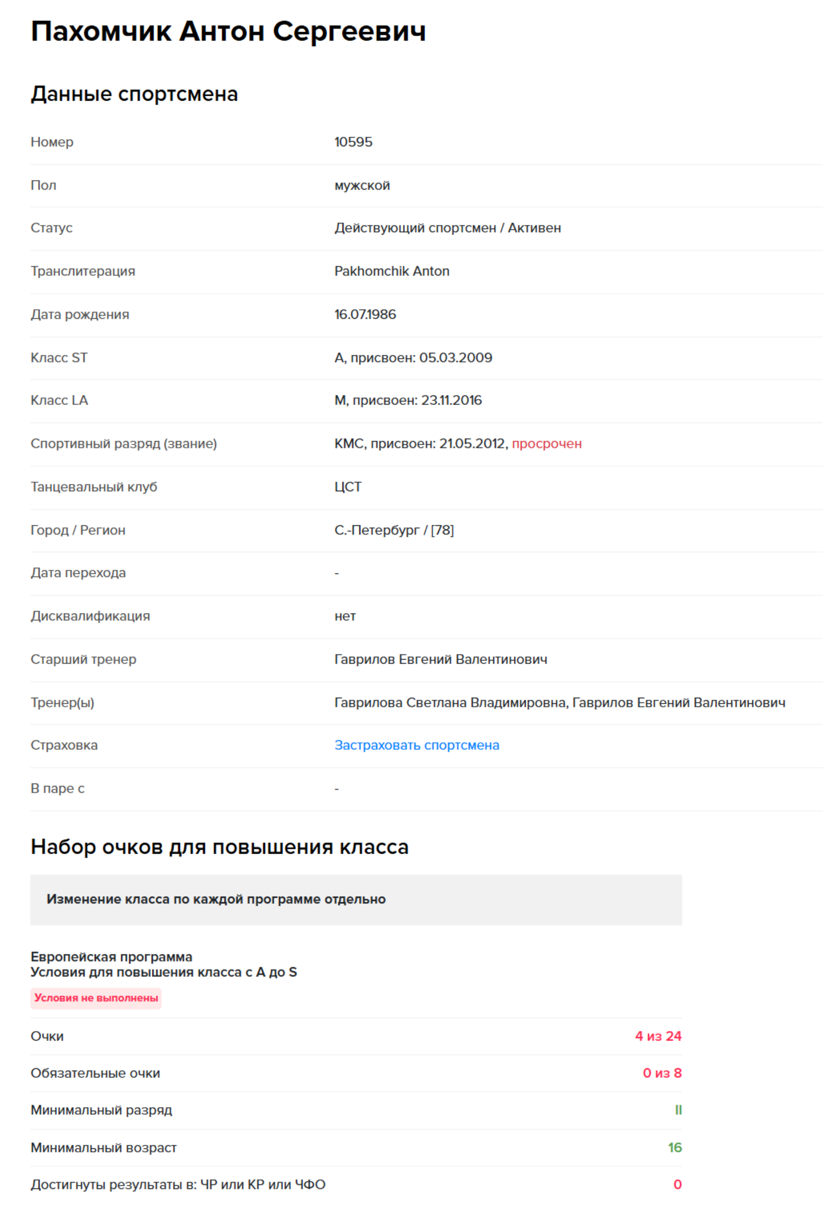 Мой тренер не состоит в паре с другой спортсменкой-бальницей, поэтому не может выступать на спортивных соревнованиях. Но это ограничение не распространяется на Pro Am. Источник: fdsarr.ru